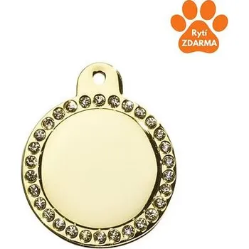 psí známka Psí známka IMARC Kruh Glamor zlatý varianta L 32mm