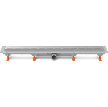 Podlahový linear. žlab 650 mm,boční D40,line mat