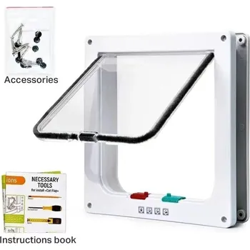 Dvířka pro psa Dvířka pro pejsky, či kočky s bezpečnostním zámkem Rozměry: S, Barva: Bílá