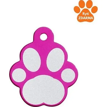 psí známka Psí známka IMARC Tlapka Design růžová