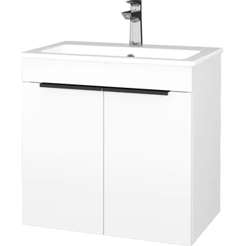 Koupelnový nábytek Dřevojas - Umyvadlová skříňka PROJECT BENEFIT SZD2 60 - N01 Bílá lesk / Úchytka T07 / N01 Bílá lesk 533083I