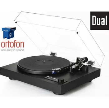 Gramofon Dual CS 618Q + Ortofon QUINTET BLUE Structural black (Audiofilský gramofonový přístroj pro náročné posluchače s vestavěným vypínatelným PHONO předzesilovačem a MM přenoskou Ortofon)