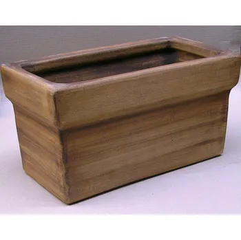 Zahradní dekorace ZahradniDekorace venkovní keramické květináče - váza s lemem, výška 36 cm ODSTÍN-GLAZURA: 4.cihlově tmavá-terakota-CT