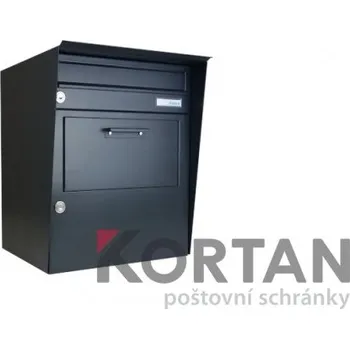Poštovní schránka Parcel box (schránka na balíky) se schránkou B-017 a opláštěním - nástěnný, lakovaný RAL 7016 antracit RAL 9005 - černá