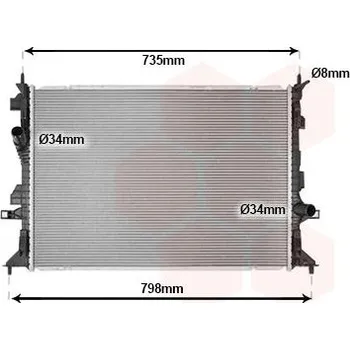 Motor automobilu Chladič, chlazení motoru VAN WEZEL 18012712