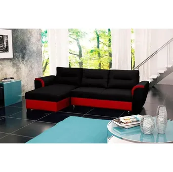 Sedací souprava Sedací souprava Tommy černá/červená - LEVÁ - doprava zdarma - SLEVA 3% s kodem radost25