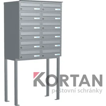 Poštovní schránka Poštovní schránka B-01 - volně stojící na podnoži z JPU profilu - lakovaná RAL 7040 - šedá