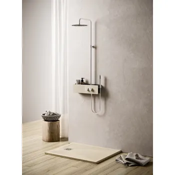 Sprchový panel Azulejo Column termostatický sprchový panel vybavený poličkou UX00