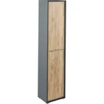 Vysoká skříň s policemi RIOMA NEW TYP 06 - grafit / dub artisan - SLEVA 3% s kodem radost25