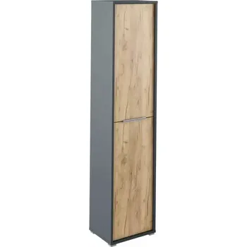 regál Vysoká skříň s policemi RIOMA NEW TYP 06 - grafit / dub artisan - SLEVA 3% s kodem radost25