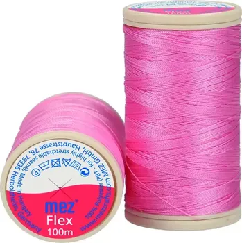 Nit Elastická polyesterová nit 2637 Světle růžová (MEZ FLEX 120)