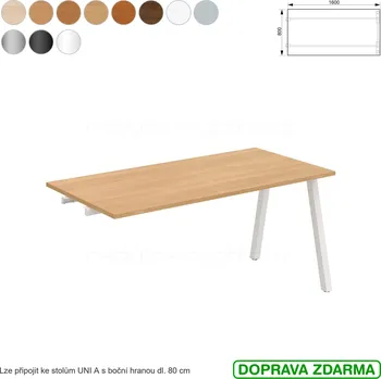 Psací stůl UJ A 1600 R Hobis UNI - Stůl jednací řetězící 160 x 80