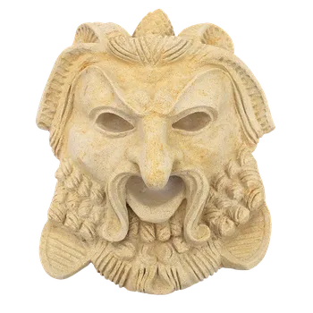 Zahradní dekorace ZahradniDekorace dekorace na zeď - Divadelní maska - reliéf, výška 42 cm, 14 kg