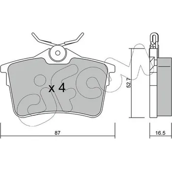 Auto-moto Sada brzdových destiček, kotoučová brzda CIFAM 822-816-0