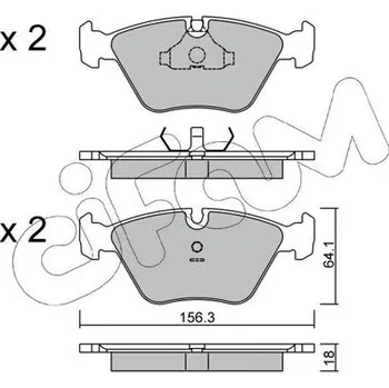 Brzdová destička Sada brzdových destiček, kotoučová brzda CIFAM 822-122-2