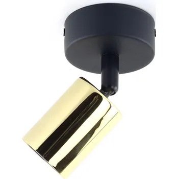 TK Lighting Top stropní světlo 1x10 W černá-zlatá 6088