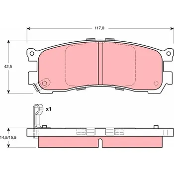 Brzdová destička Sada brzdových destiček, kotoučová brzda TRW GDB3179