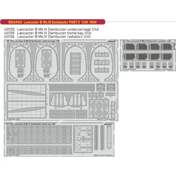 Plastikový model Eduard 1/48 Lancaster B Mk.III Dambuster PART II (HKM)