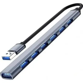 USB hub APT AK340A HUB USB 1x3.0 6x2.0 SLIM