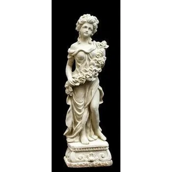 Zahradní dekorace ZahradniDekorace zahradní socha - Žena s květinovou girlandou, výška 35 cm, 2 kg