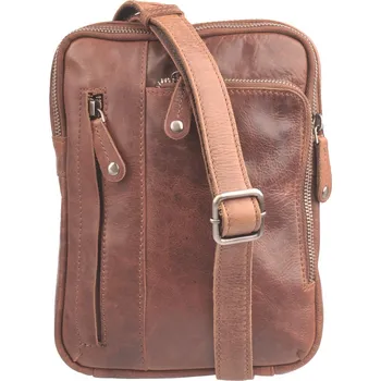 Kožená pánská taška přes rameno hnědá LA-110, LederArt