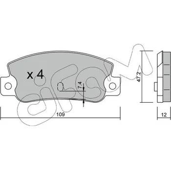 Brzdová destička Sada brzdových destiček, kotoučová brzda CIFAM 822-035-0