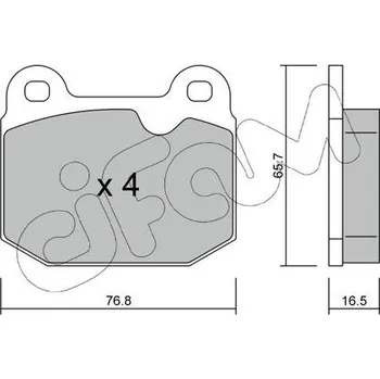 Auto-moto Sada brzdových destiček, kotoučová brzda CIFAM 822-013-1