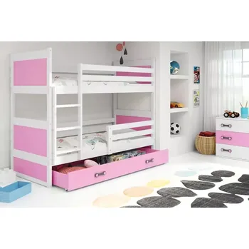 Patrová postel Riky - bílá/růžová - doprava zdarma - SLEVA 3% s kodem radost25