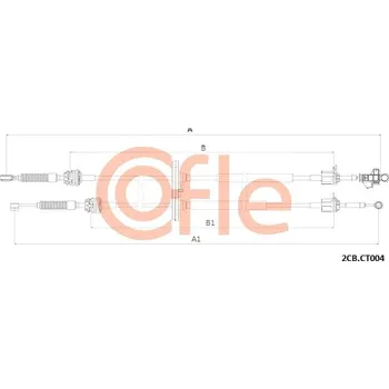 Tažné lanko, ruční převodovka COFLE 92.2CB.CT004