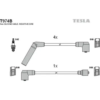 Autoelektrika Sada kabelů pro zapalování TESLA T974B