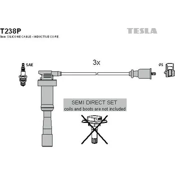 Zapalovací kabel Sada kabelů pro zapalování TESLA T238P