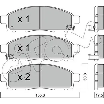 Brzdová destička Sada brzdových destiček, kotoučová brzda CIFAM 822-791-1