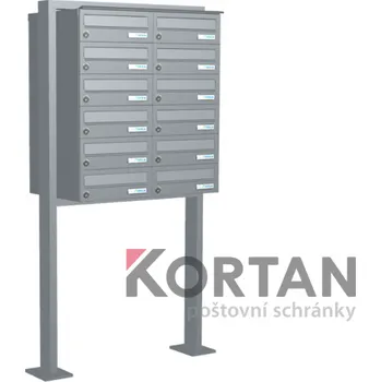 Poštovní schránka Poštovní schránka B-01 - volně stojící ve stojanu z JPU profilu - lakovaná RAL 7040 - šedá