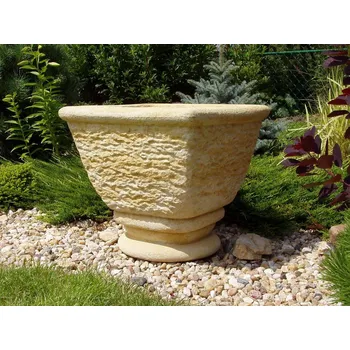 Zahradní dekorace ZahradniDekorace AKCE 2ks zahradní vázy - květináč čtyřhranný, rozměry 51x51, 120 kg