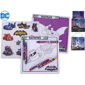 omalovánky Batwheels omalovánky se samolepkami a voskovkami v papírové tašce