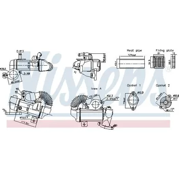 Váha vzduchu Chladic, recirkulace spalin NISSENS 989494