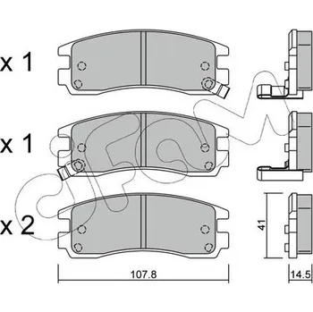 Brzdová destička Sada brzdových destiček, kotoučová brzda CIFAM 822-697-0