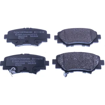 Brzdová destička Sada brzdových destiček, kotoučová brzda DENCKERMANN B111516