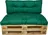 LKV Lomnice Polstr na paletový nábytek s opěrkou 120 cm, zelený