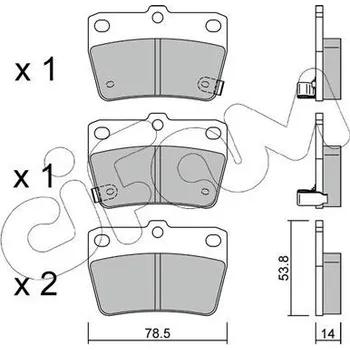 Brzdová destička Sada brzdových destiček, kotoučová brzda CIFAM 822-431-0