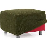 decoDoma napínací potah strečový NIAGARA zelená taburet (40 - 60 cm)