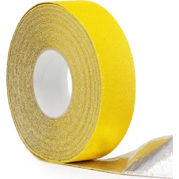 Heskins Ltd. Vysoce abrazivní protiskluzová páska PERMAFIX ALU - kotouč Verze: žlutá, 50 mm x 18 m - 50 mm x 18 m - Kód: 04422