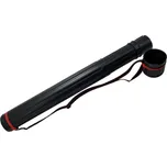 Plastový tubus na výkresy, délka 64 - 105 cm, průměr 8 cm, černý s popruhem