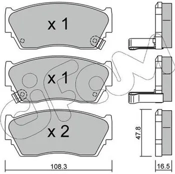 Brzdová destička Sada brzdových destiček, kotoučová brzda CIFAM 822-246-1