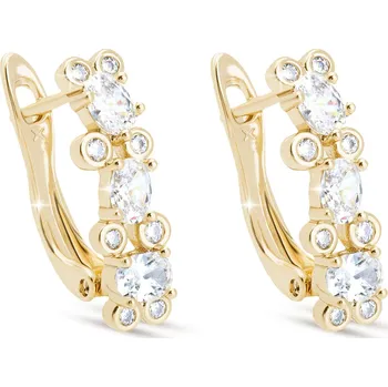 Náušnice biju Pozlacené náušnice 14k se zirkonem 1003117