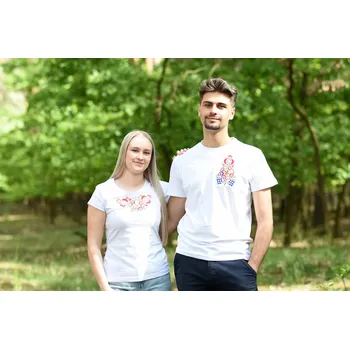 Dámské tričko Ornament Kyjovsko - Dámské tričko Blažena Barva: bílá, Velikost: XS, Barva výšivky: barevná