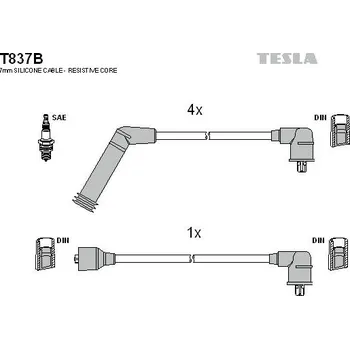 Zapalovací kabel Sada kabelů pro zapalování TESLA T837B