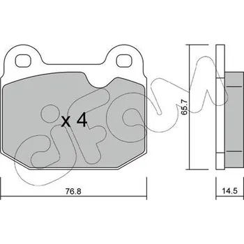 Brzdová destička Sada brzdových destiček, kotoučová brzda CIFAM 822-013-3