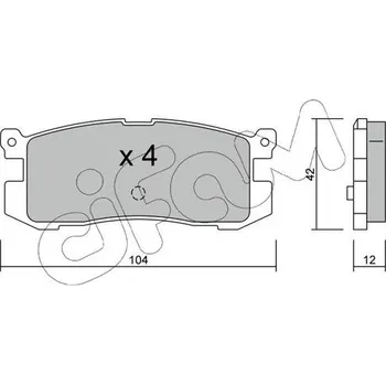 Brzdová destička Sada brzdových destiček, kotoučová brzda CIFAM 822-233-0