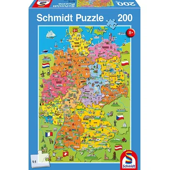 Puzzle Schmidt Kreslená mapa Německa 200 dílků